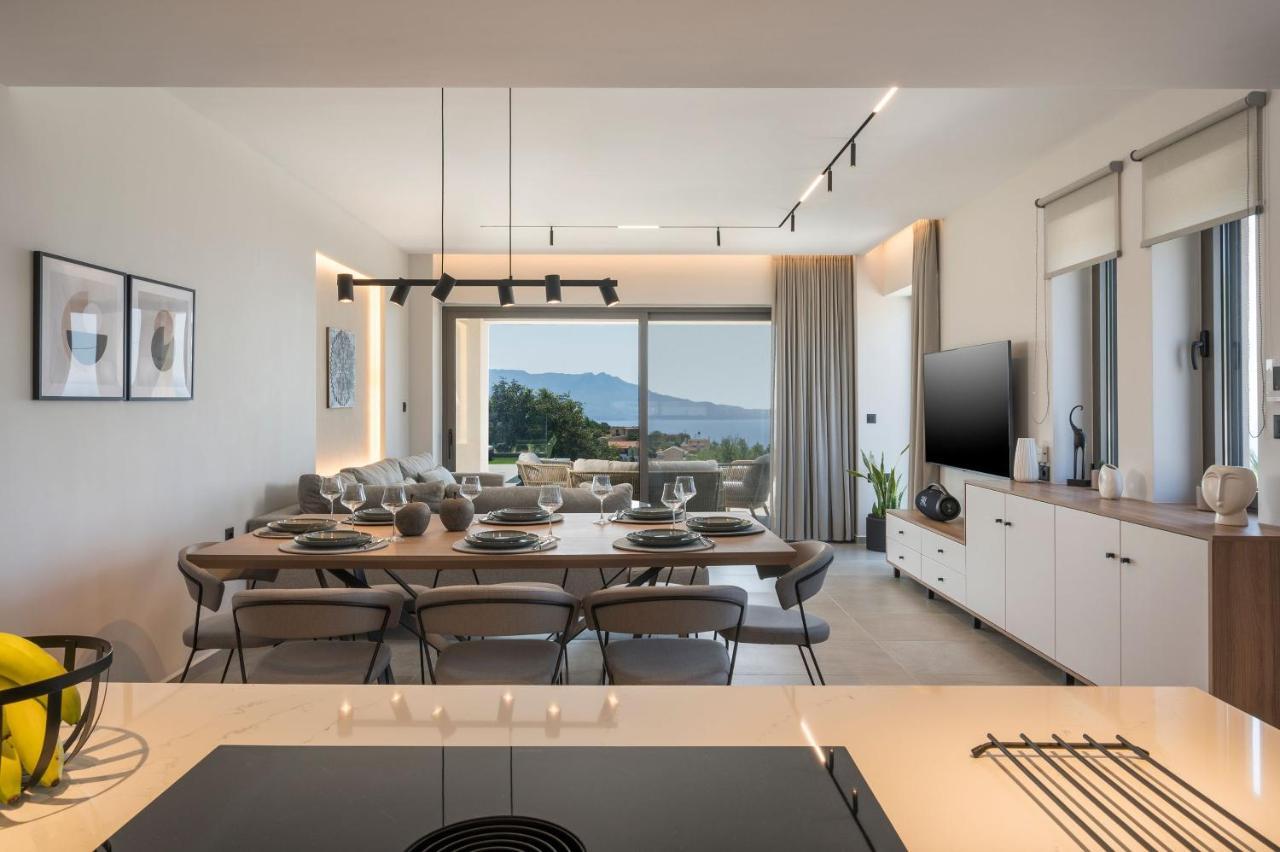 Villa Ekphrasis With Sea View And Jacuzzi Ravdhoukha Bagian luar foto