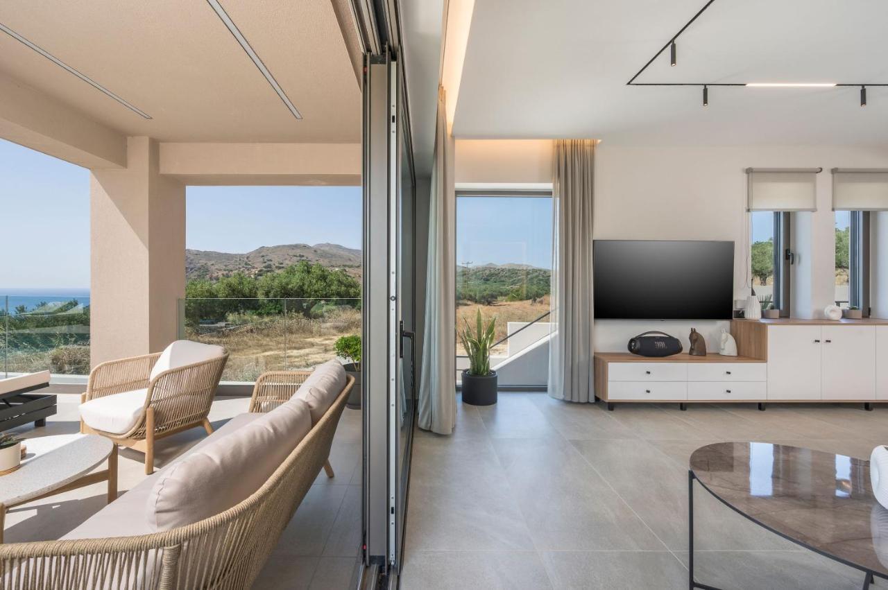 Villa Ekphrasis With Sea View And Jacuzzi Ravdhoukha Bagian luar foto