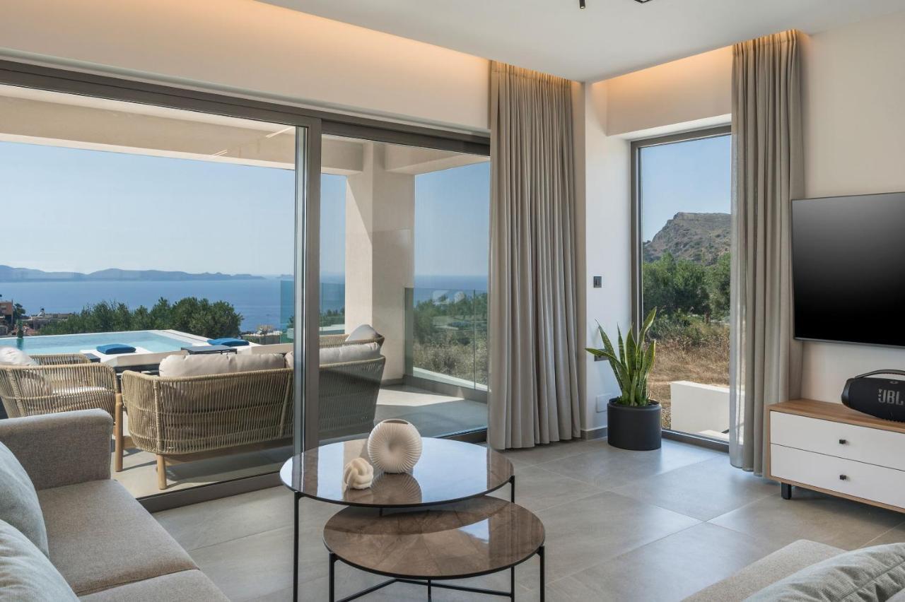 Villa Ekphrasis With Sea View And Jacuzzi Ravdhoukha Bagian luar foto