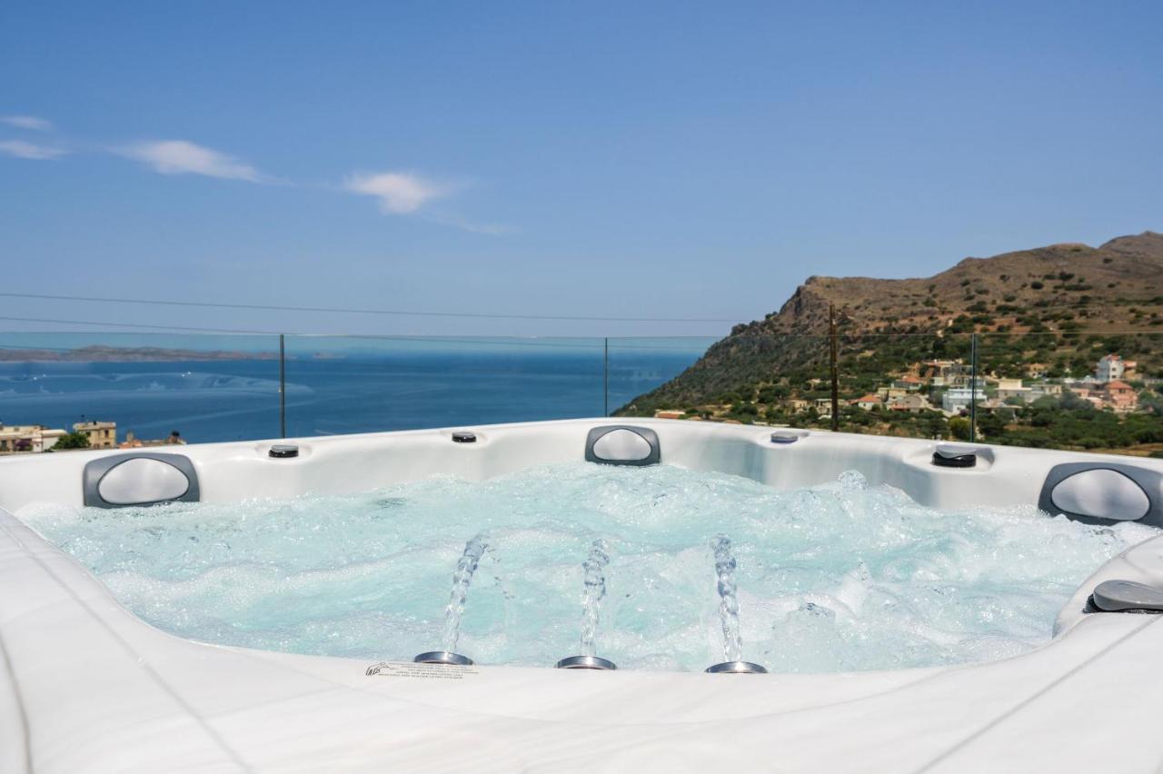 Villa Ekphrasis With Sea View And Jacuzzi Ravdhoukha Bagian luar foto
