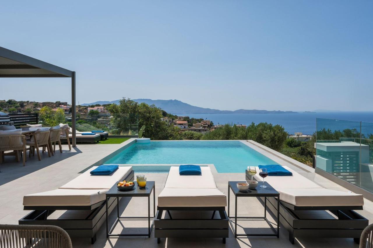 Villa Ekphrasis With Sea View And Jacuzzi Ravdhoukha Bagian luar foto