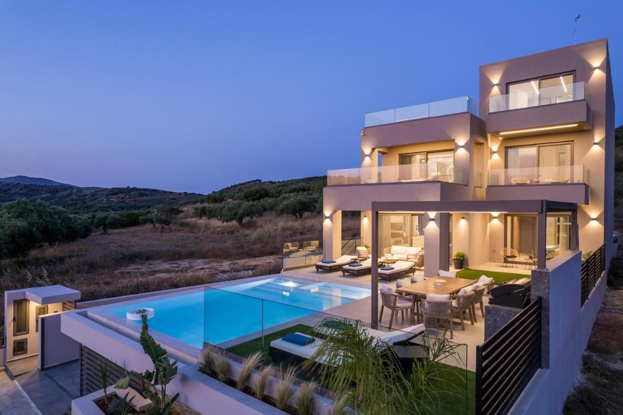 Villa Ekphrasis With Sea View And Jacuzzi Ravdhoukha Bagian luar foto