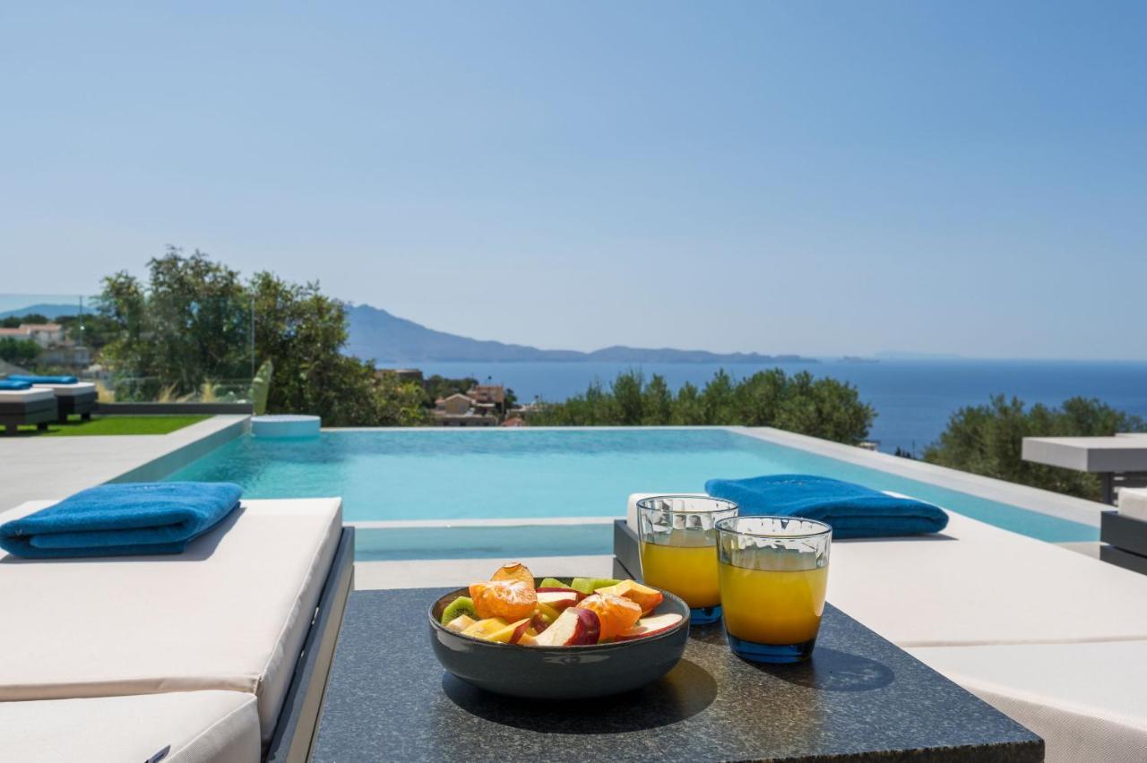 Villa Ekphrasis With Sea View And Jacuzzi Ravdhoukha Bagian luar foto