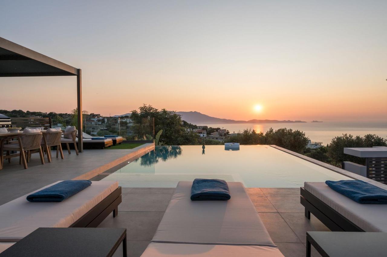 Villa Ekphrasis With Sea View And Jacuzzi Ravdhoukha Bagian luar foto