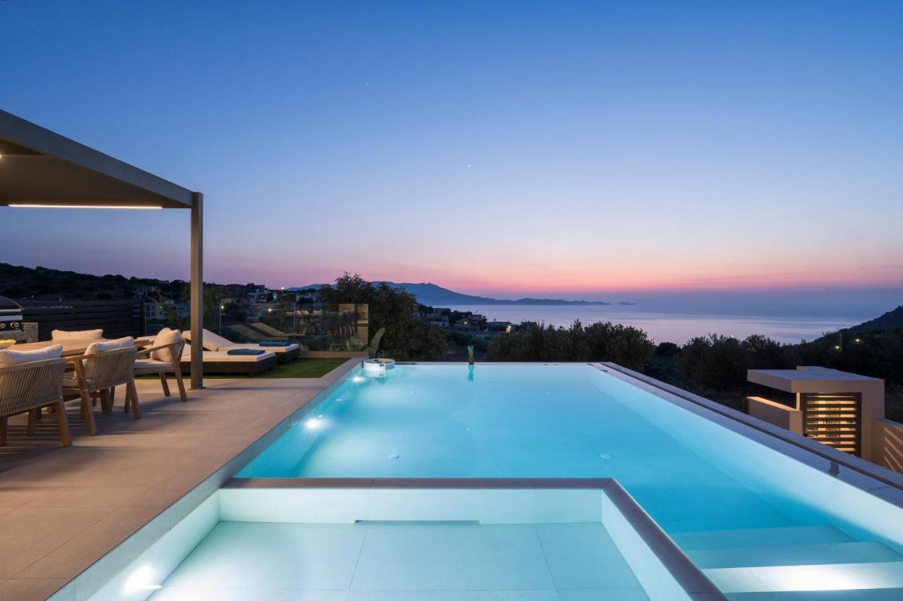 Villa Ekphrasis With Sea View And Jacuzzi Ravdhoukha Bagian luar foto
