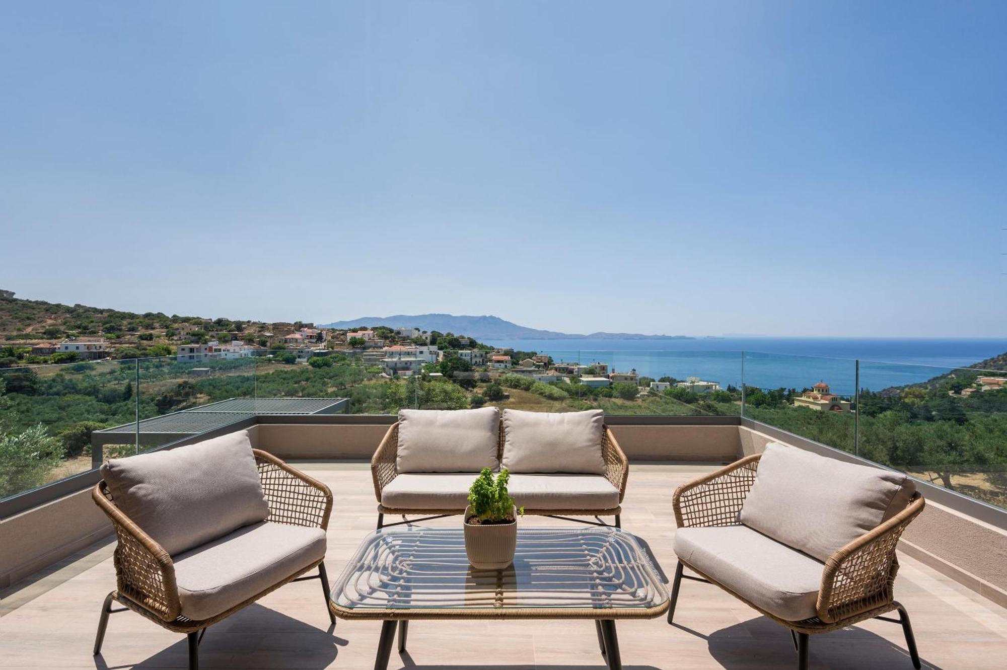 Villa Ekphrasis With Sea View And Jacuzzi Ravdhoukha Bagian luar foto