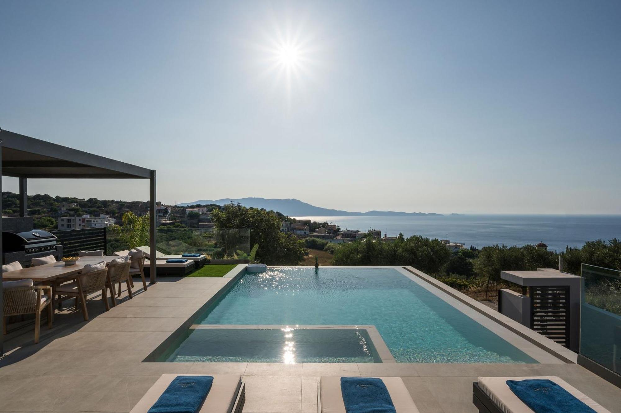 Villa Ekphrasis With Sea View And Jacuzzi Ravdhoukha Bagian luar foto
