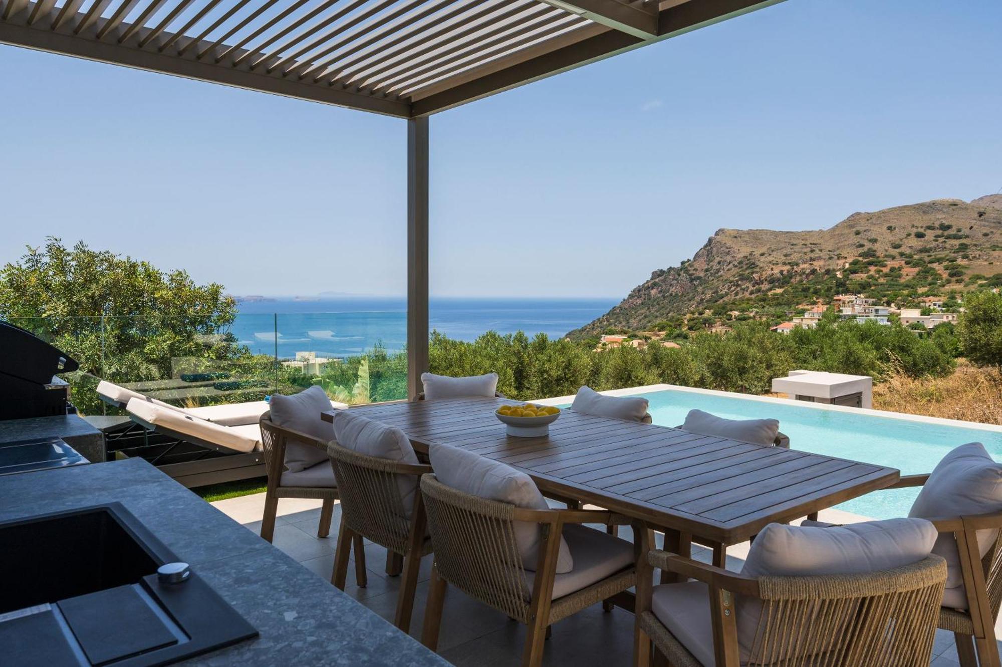 Villa Ekphrasis With Sea View And Jacuzzi Ravdhoukha Bagian luar foto